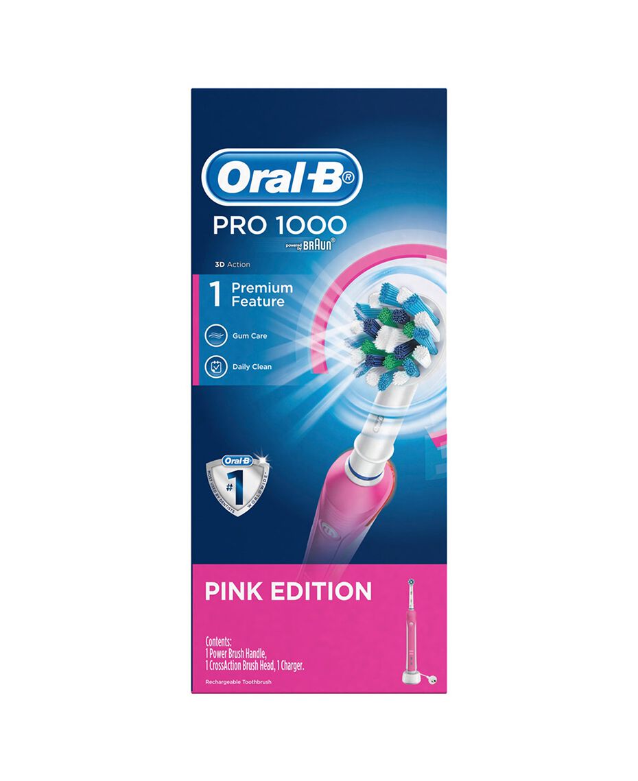 OralB PRO 1000 Pink Electric Toothbrush Shaver Shop